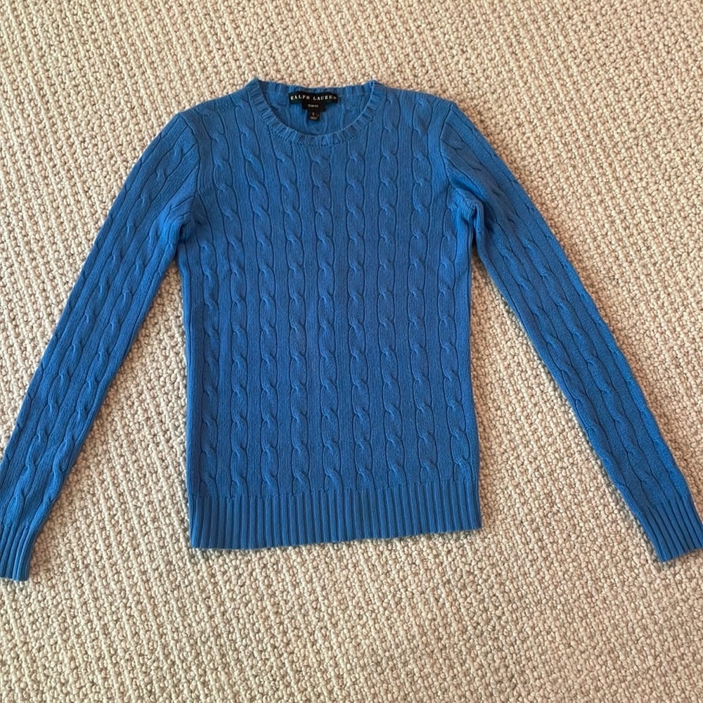 Ralph Lauren slim fit cable knit cashmere sweater